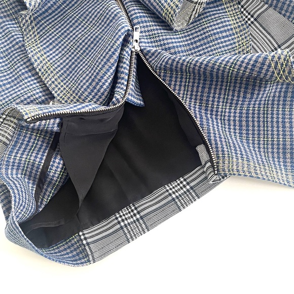 𝅺Self Portrait Flounced Check Mini Skirt - Picture 9 of 13